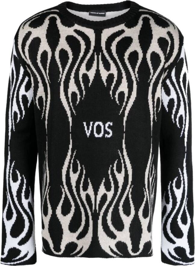 Vision Of Super Intarsia sweater Zwart