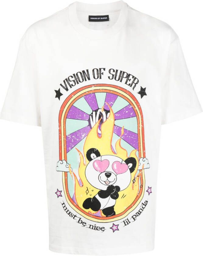Vision Of Super T-shirt met print Wit