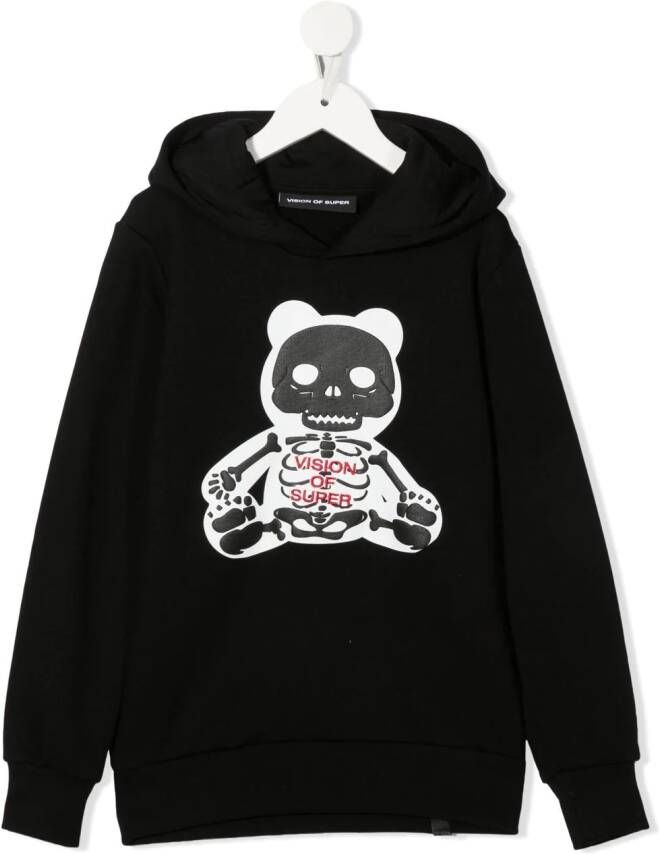 Vision Of Super Kids Hoodie met print Zwart