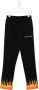 Vision Of Super Kids Joggingbroek met vlam print Zwart - Thumbnail 1