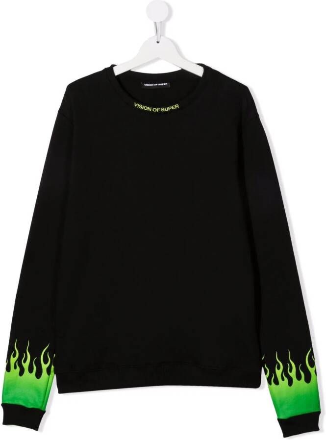 Vision Of Super Kids Sweater met logo Zwart