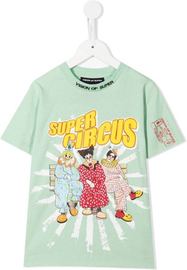 Vision Of Super Kids T-shirt met print Groen