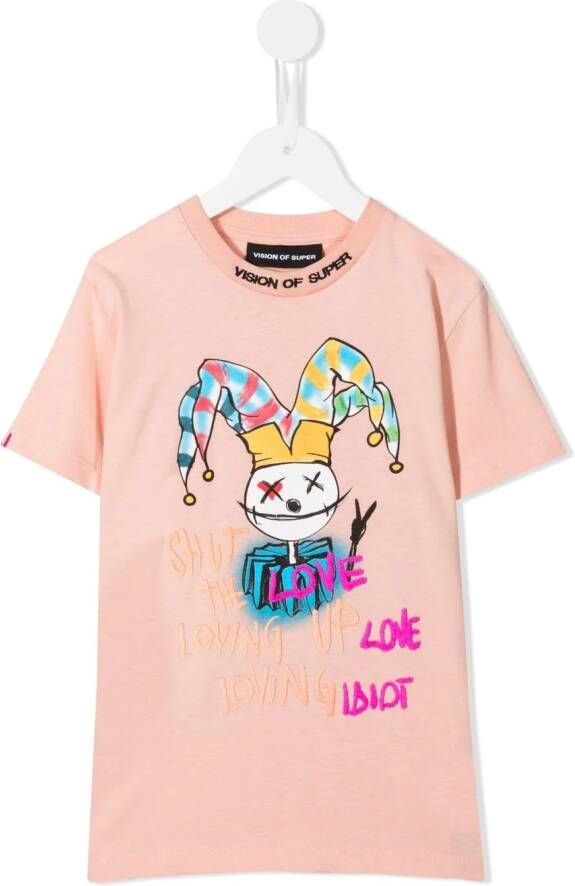Vision Of Super Kids T-shirt met print Roze