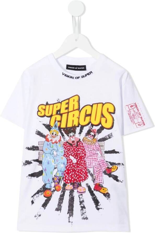 Vision Of Super Kids T-shirt met print Wit