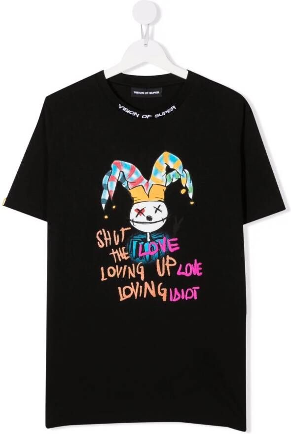 Vision Of Super Kids T-shirt met print Zwart