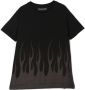 Vision Of Super Kids T-shirt met vlam print Zwart - Thumbnail 1