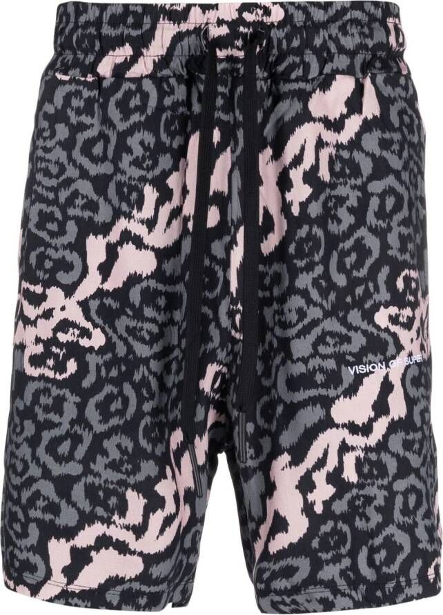 Vision Of Super Shorts met camouflageprint Zwart