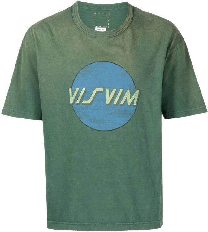 Visvim T-shirt met logoprint Groen