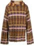 VITELLI Geruite hoodie Bruin - Thumbnail 1