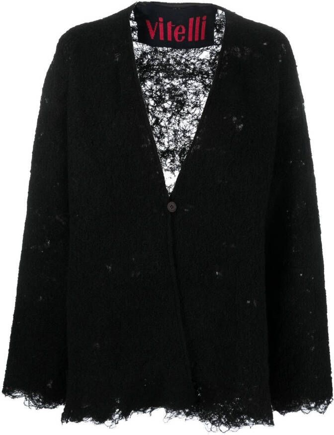 VITELLI Gerafeld vest Zwart