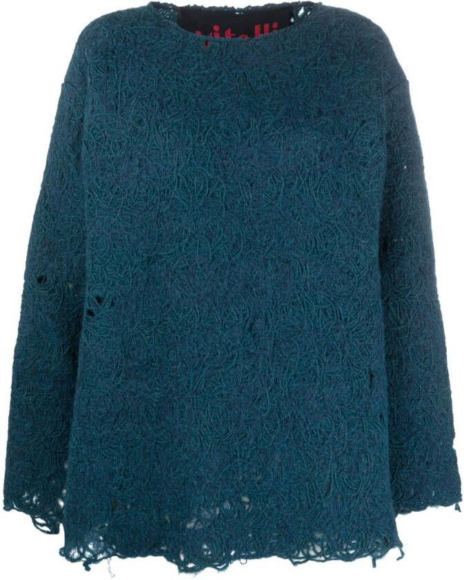 VITELLI Trui met gerafeld-effect Blauw