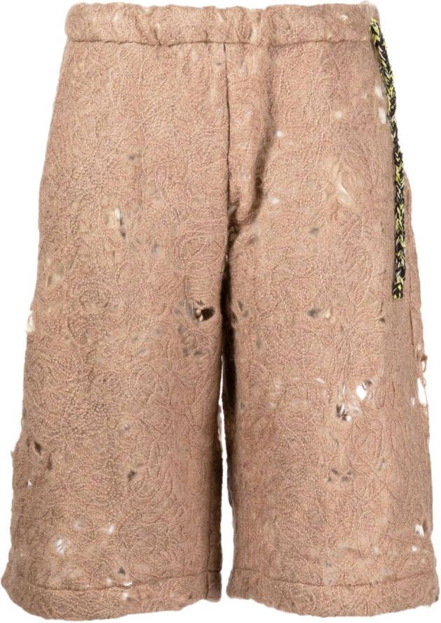 VITELLI Gerafelde shorts Bruin