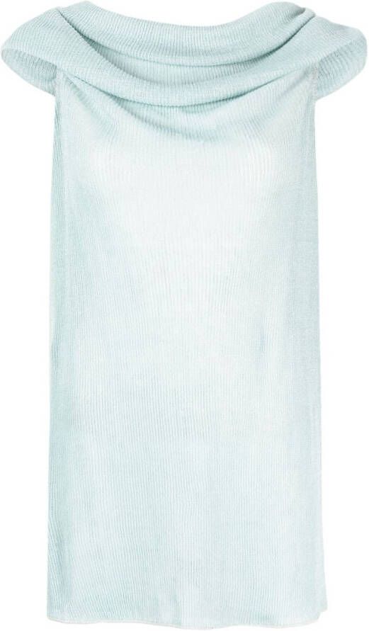VITELLI Gedrapeerde avondjurk Blauw