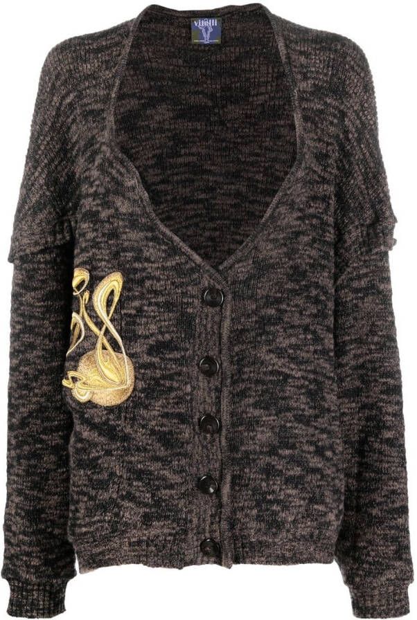 VITELLI Vest met borduurwerk Bruin