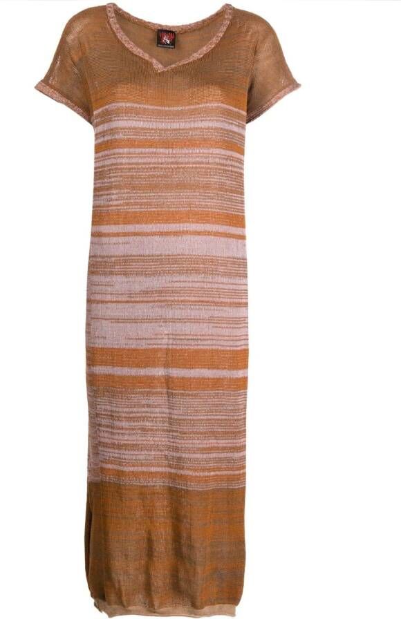VITELLI Gebreide maxi-jurk Bruin