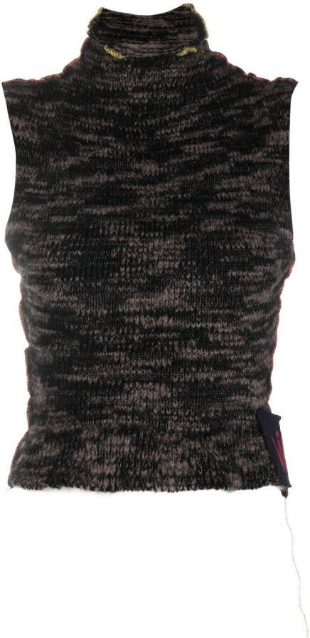 VITELLI Mouwloze tanktop Bruin