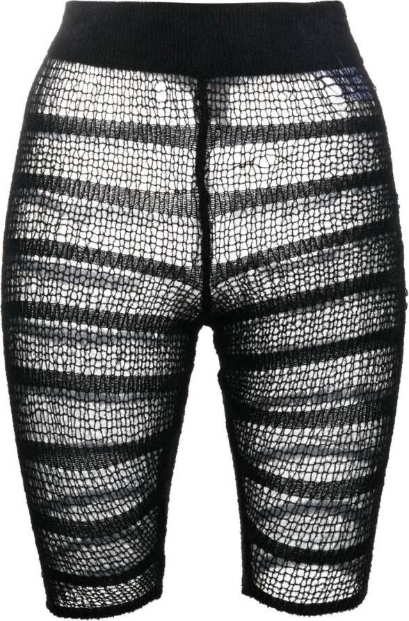 VITELLI Opengebreide fietsshorts Zwart
