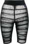 VITELLI Opengebreide fietsshorts Zwart - Thumbnail 1