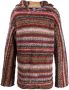 VITELLI Gestreepte hoodie Rood - Thumbnail 1