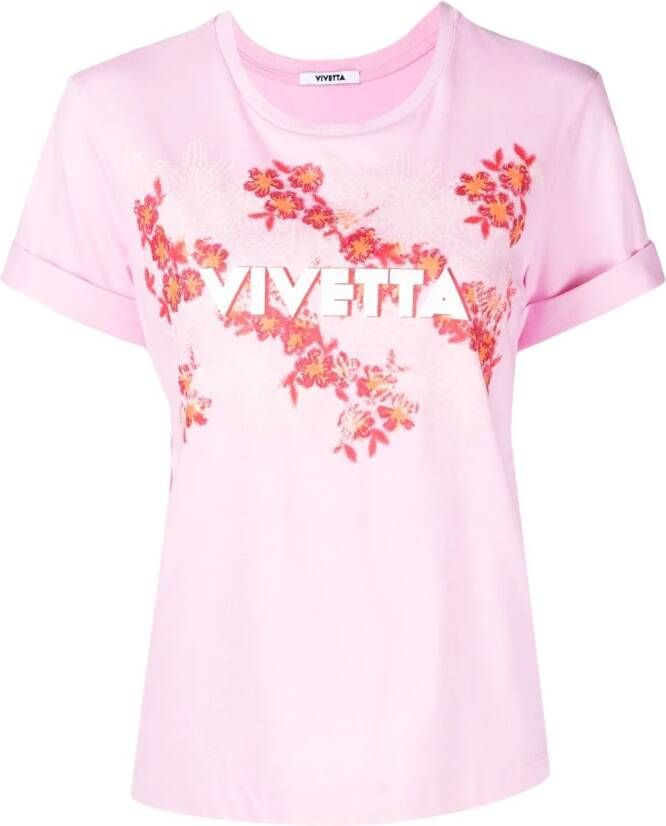 Vivetta T-shirt met logoprint Roze