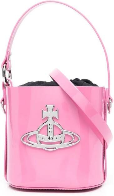 Vivienne Westwood Bucket-tas met logoplakkaat Roze