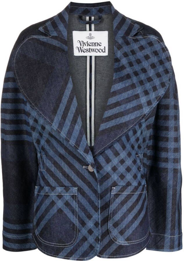 Vivienne Westwood Geruite blazer Blauw