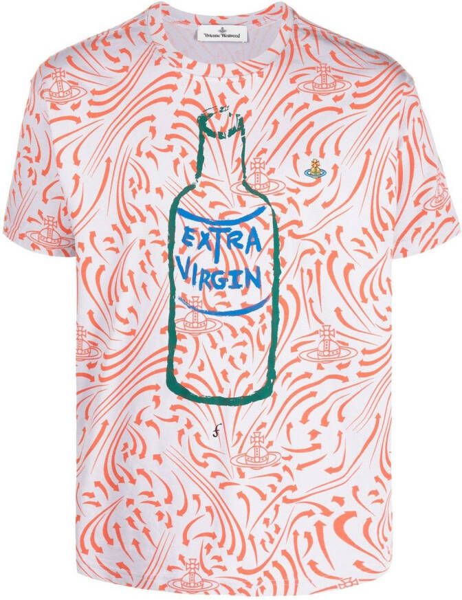 Vivienne Westwood T-shirt met print Paars