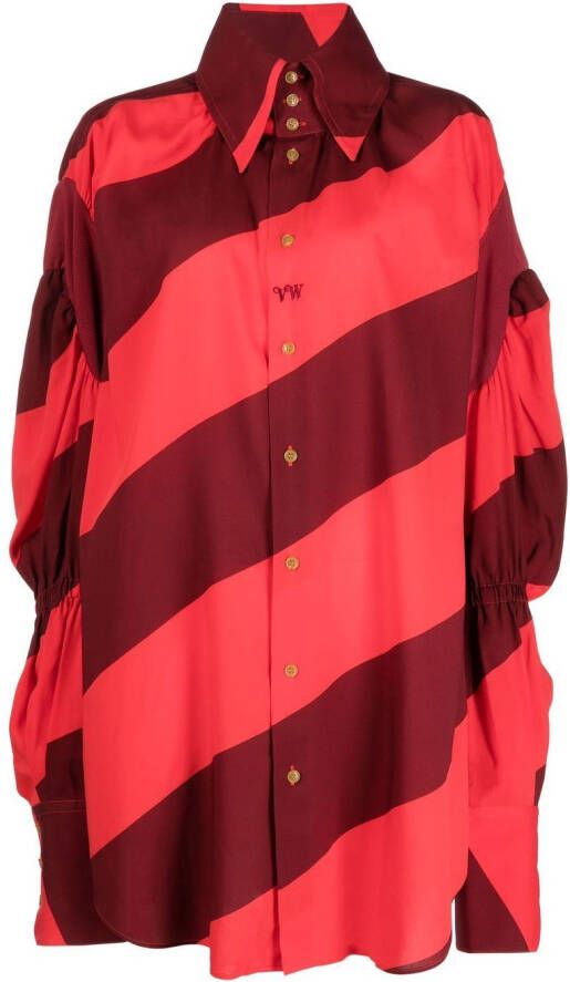 Vivienne Westwood Gestreepte blouse Rood