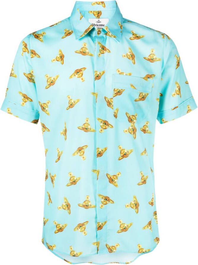 Vivienne Westwood Overhemd met print Blauw