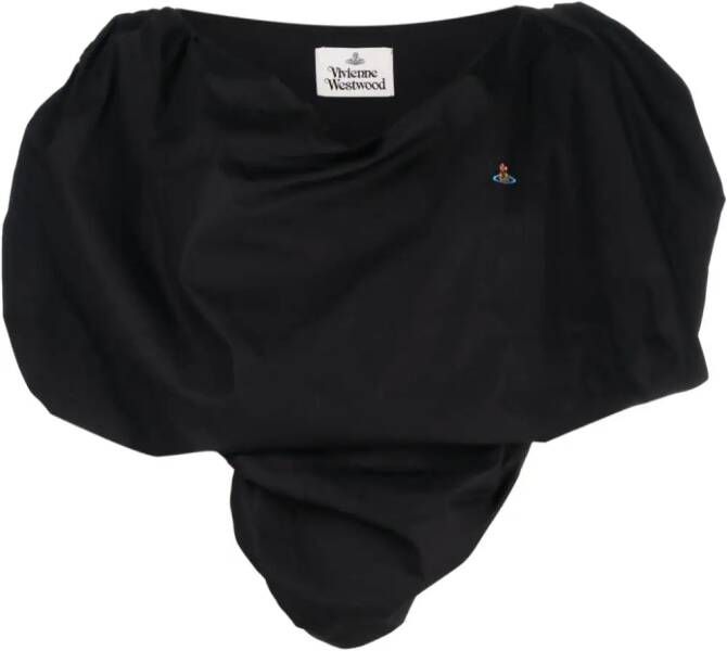 Vivienne Westwood Top met geborduurd logo Zwart