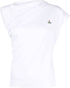 Vivienne Westwood T-shirt met gedrapeerde hals Wit