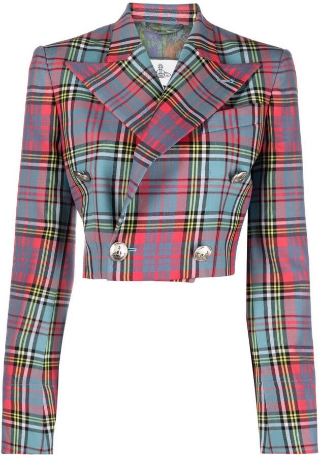Vivienne Westwood Jack met tartan ruit Blauw