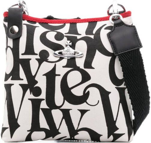 Vivienne Westwood Jones crossbodytas met logo Wit