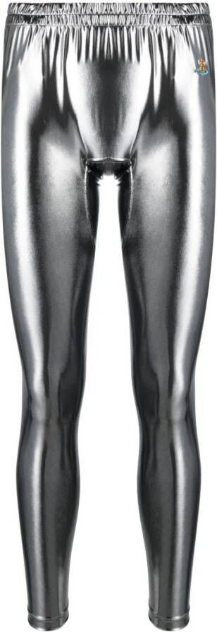 Vivienne Westwood Legging met metallic-effect N402 SILVER