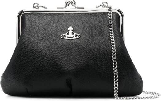 Vivienne Westwood Leren clutch Zwart