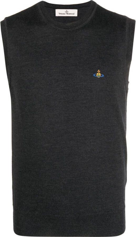 Vivienne Westwood Sweater met geborduurd logo Grijs