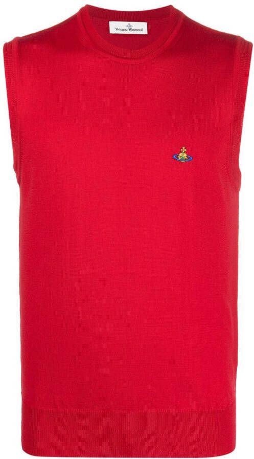 Vivienne Westwood Sweater met geborduurd logo Rood