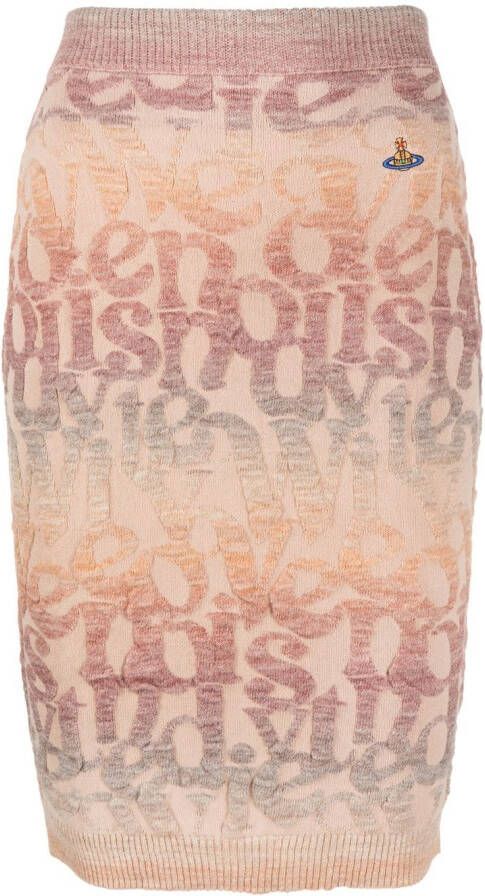 Vivienne Westwood Gebreide kokerrok Beige