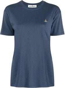 Vivienne Westwood T-shirt met geborduurd logo Blauw