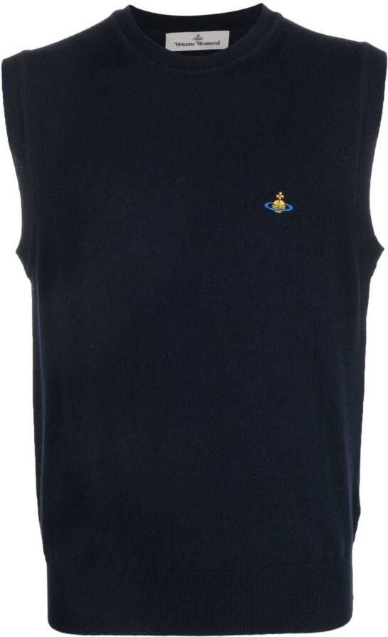 Vivienne Westwood Trui met geborduurd logo Blauw