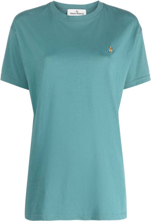 Vivienne Westwood T-shirt met borduurwerk Blauw