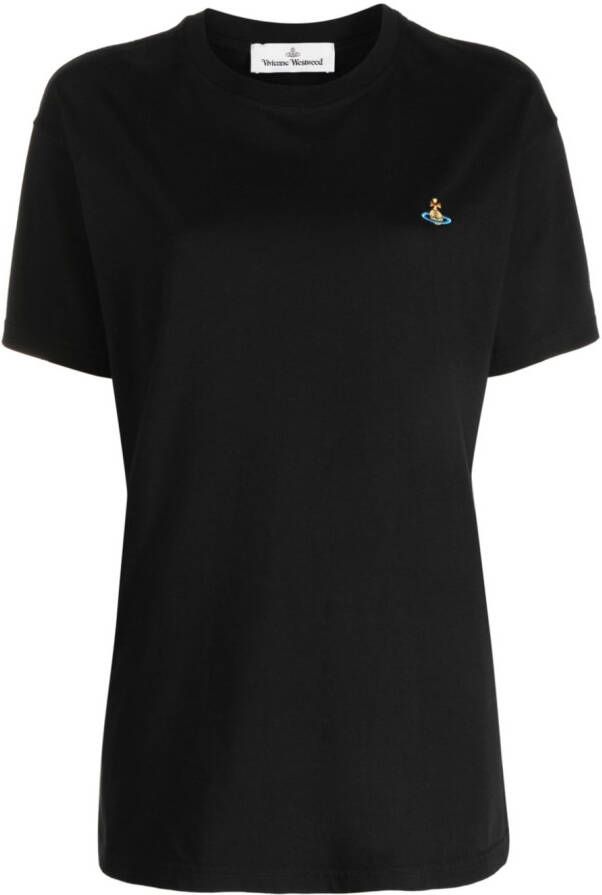 Vivienne Westwood Orb-embroidered T-shirt Zwart