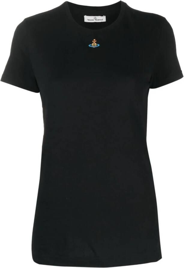 Vivienne Westwood T-shirt met geborduurd logo Zwart