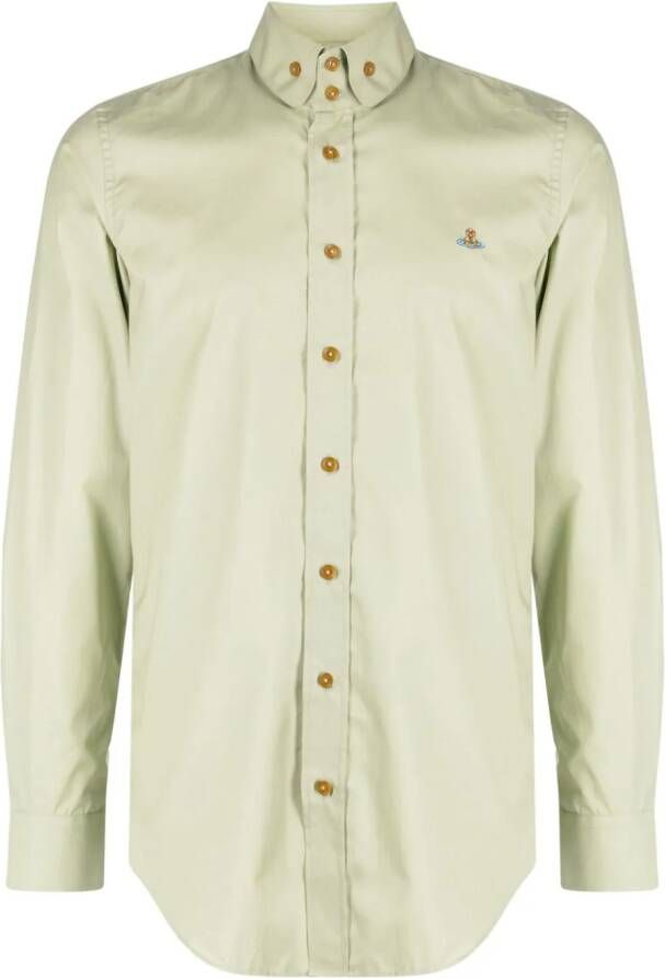 Vivienne Westwood Overhemd met geborduurd logo Groen