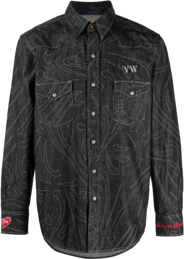 Vivienne Westwood Overhemd met print Grijs