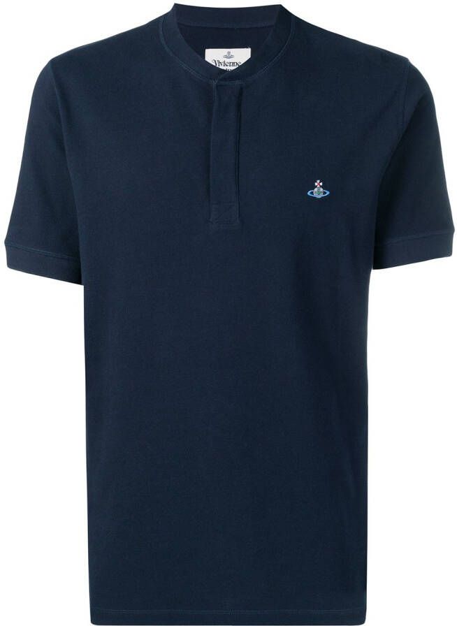 Vivienne Westwood Poloshirt met geborduurd logo Blauw