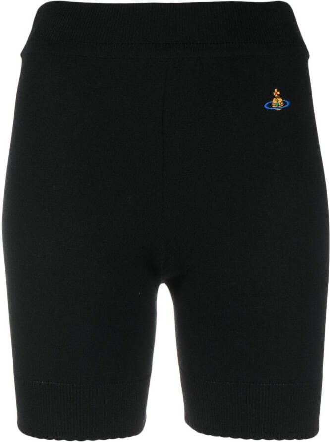 Vivienne Westwood Shorts met geborduurd logo Zwart