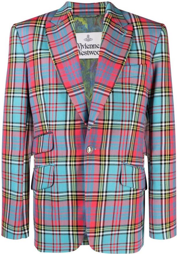 Vivienne Westwood Blazer met enkele rij knopen Blauw