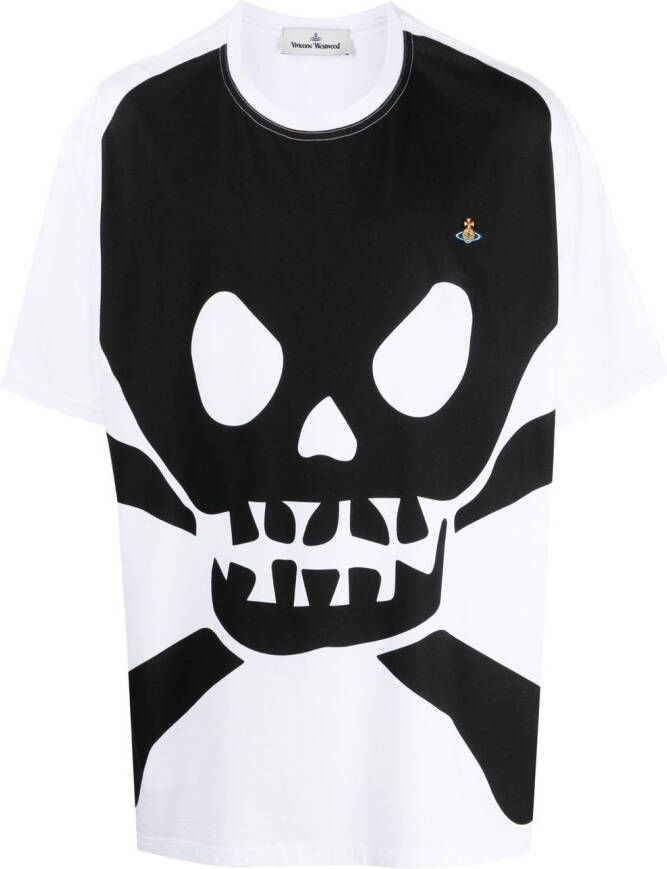 Vivienne Westwood T-shirt met doodskopprint Wit