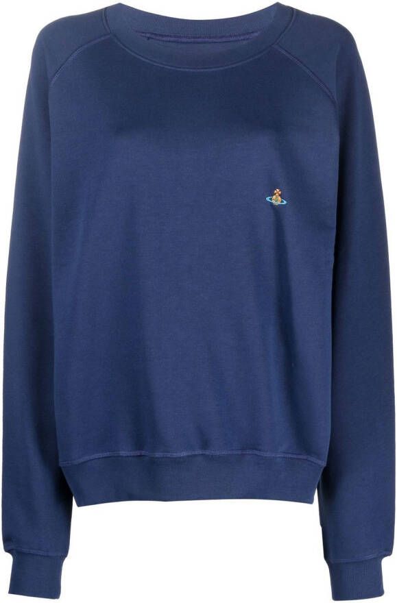 Vivienne Westwood Sweater met geborduurd logo Blauw